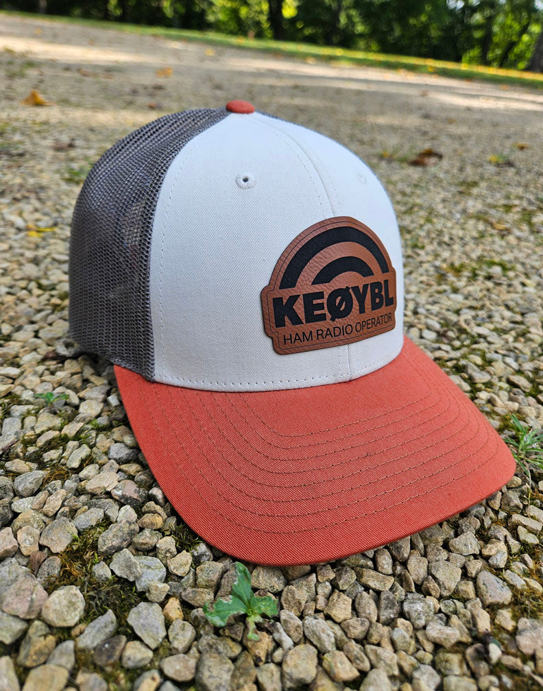 Custom Call Sign Radio Waves Trucker Cap