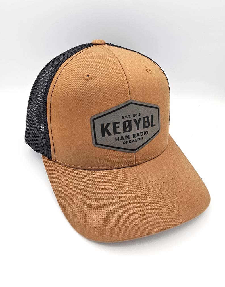 Custom Call Sign Brown Trucker Cap