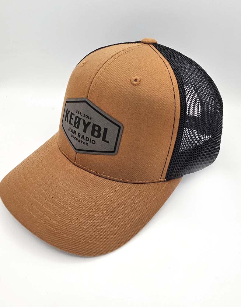Custom Call Sign Brown Trucker Cap
