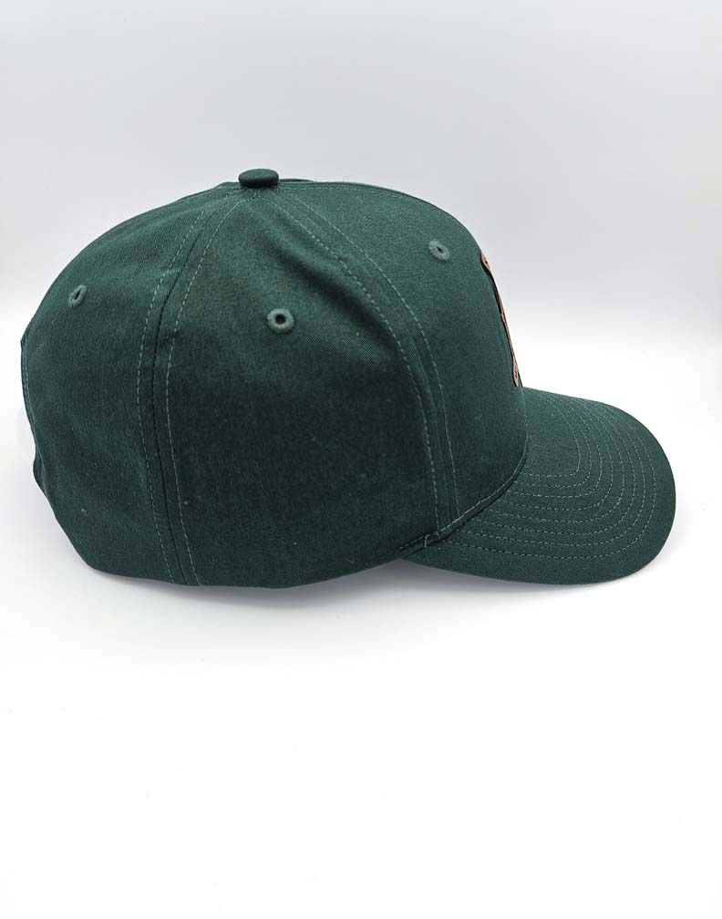 Official POTA cap with rawhide leatherette patch- dark green