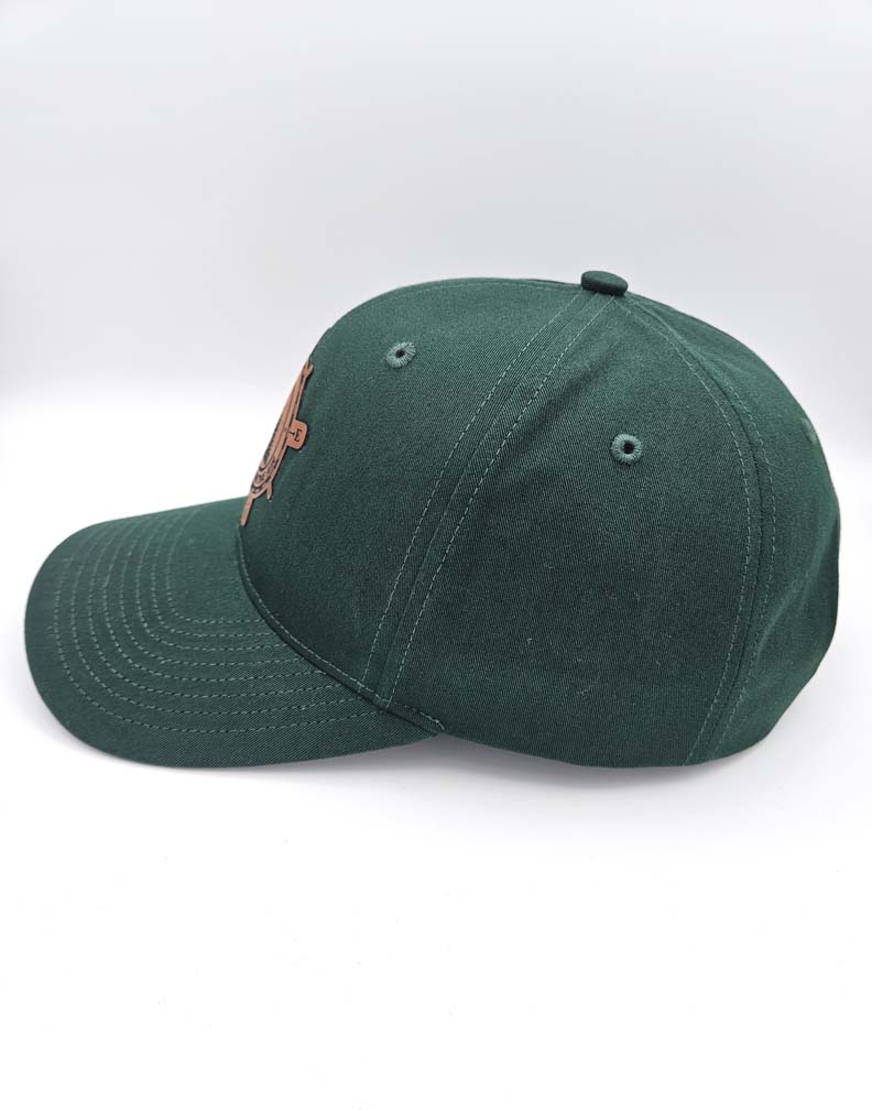 Official POTA cap with rawhide leatherette patch- dark green