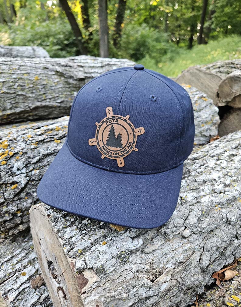 POTA Cap with Leatherette Patch (Blue)