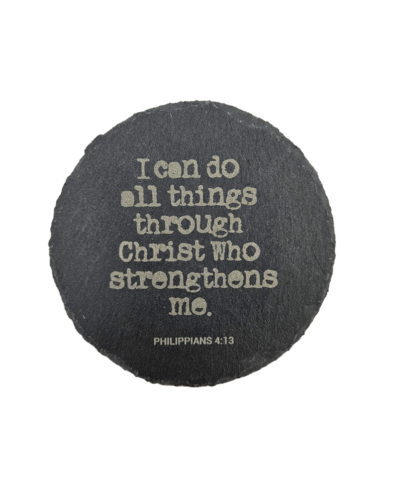 Philippians 4:13 Slate Coasters