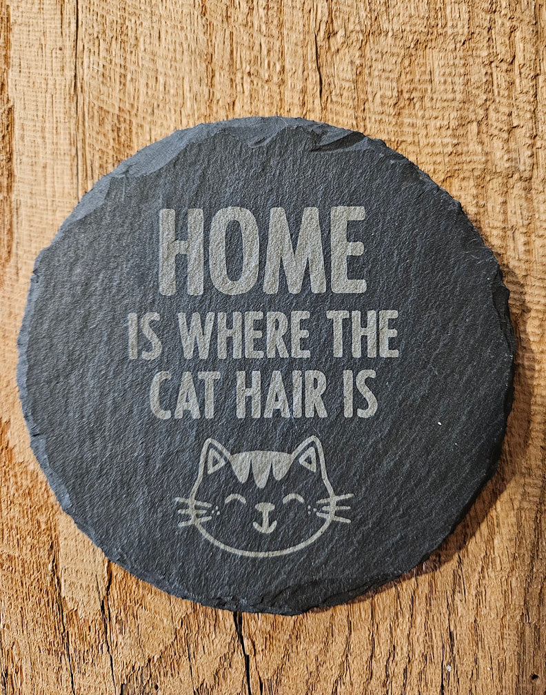 Cat Crazy Slate Coasters