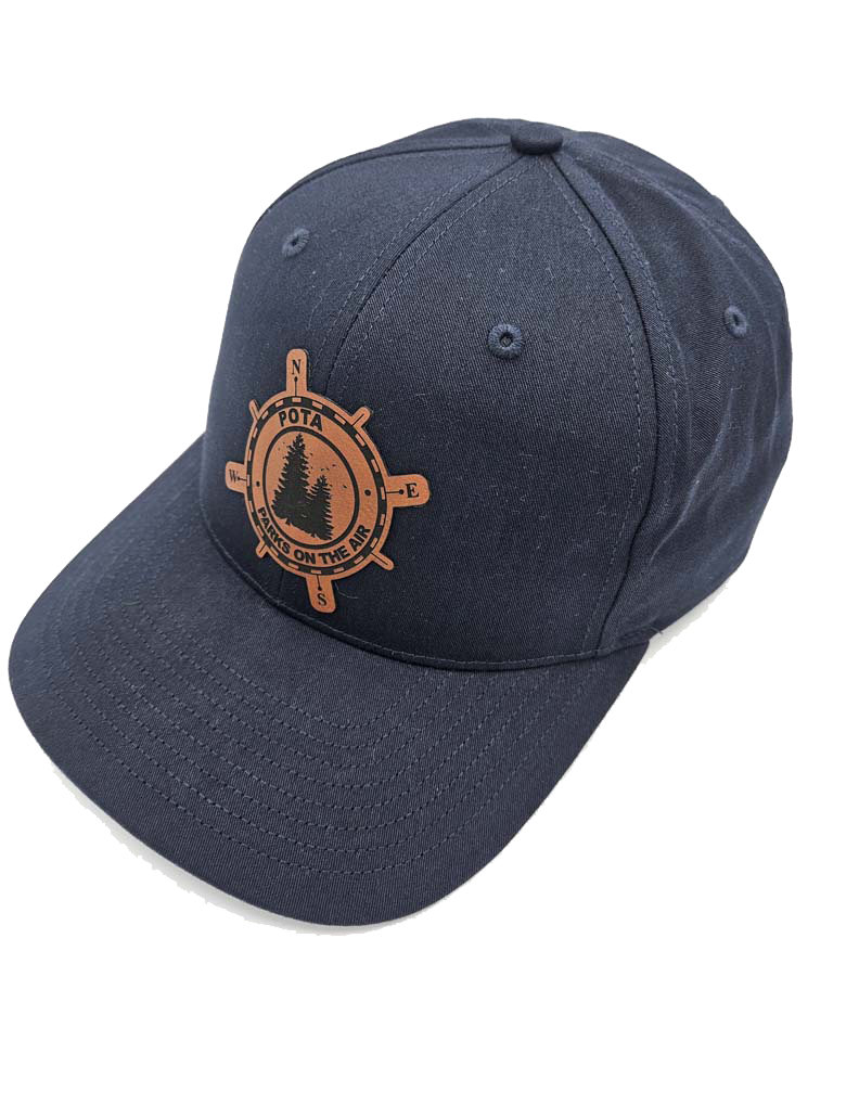POTA Cap with Leatherette Patch (Blue)