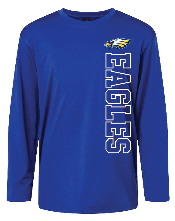 Performance Long Sleeve Shirt- Royal Blue (50+ UPF)