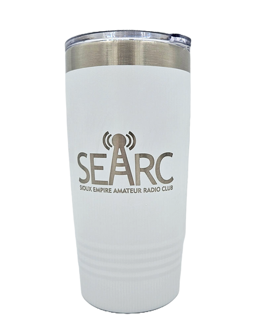 20 oz. White SEARC Tumbler with Slider Lid