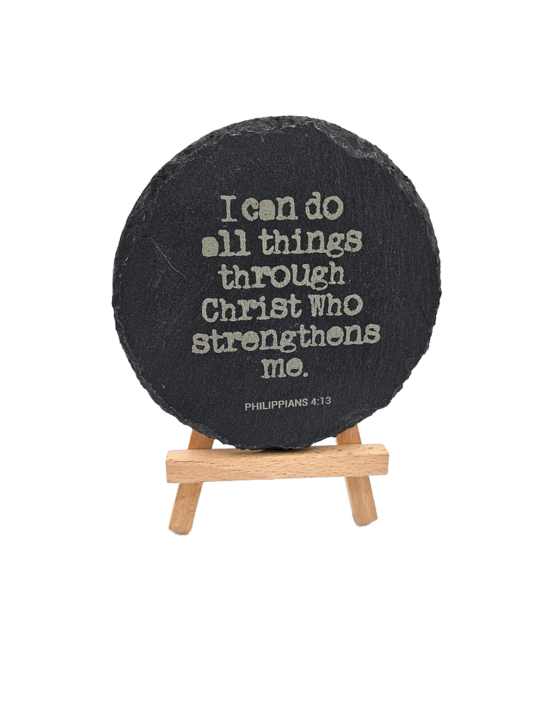 Philippians 4:13 Slate Coasters