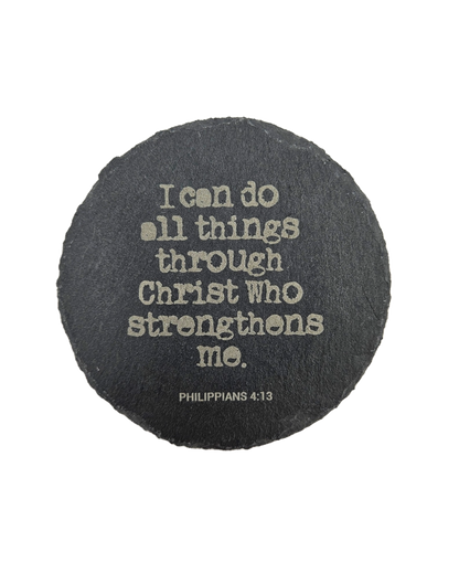 Philippians 4:13 Slate Coasters
