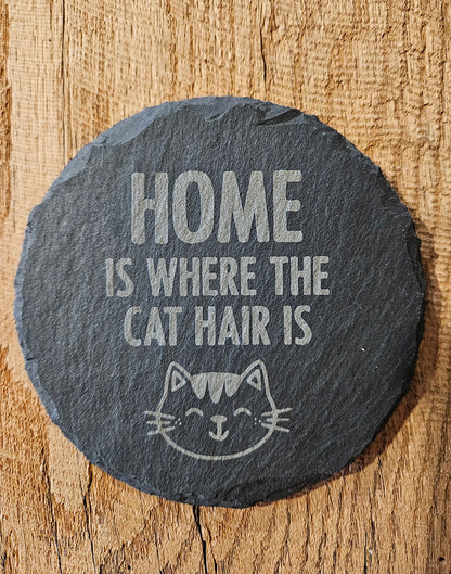 Cat Crazy Slate Coasters