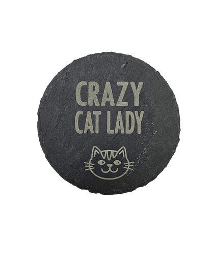 Cat Crazy Slate Coasters