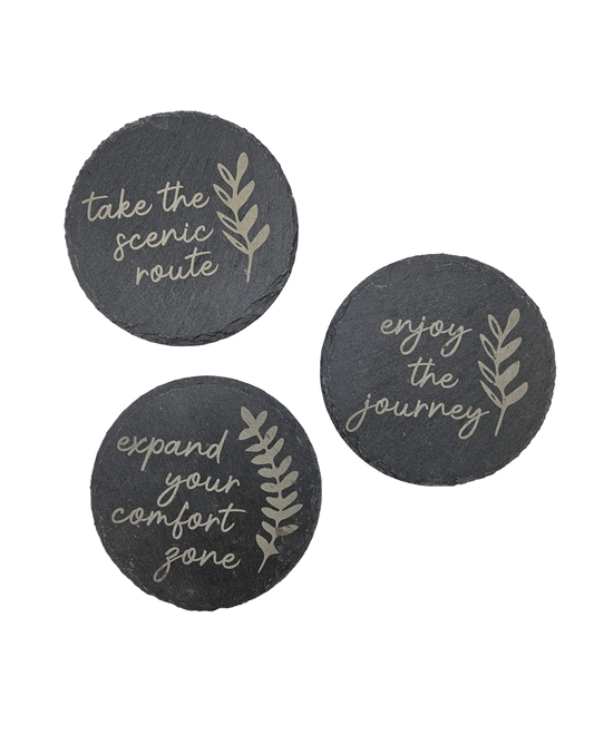 Life's Journey Slate Coasters